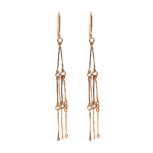 brass dangle interlock earrings
