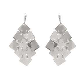 silver chainmail earrings