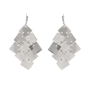 silver chainmail earrings