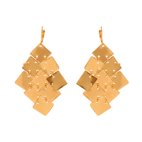 brass chainmail earrings