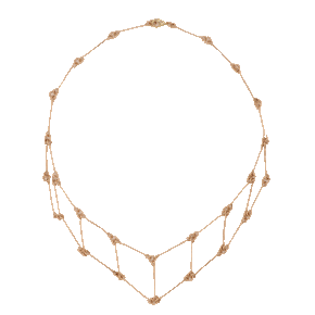 handmade brass interlock necklace