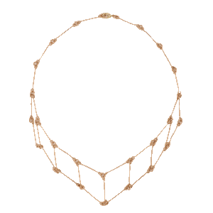 handmade brass interlock necklace