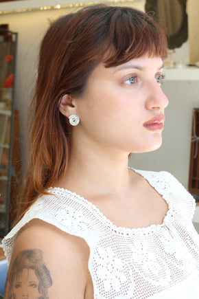 Sterling silver swirl earrings