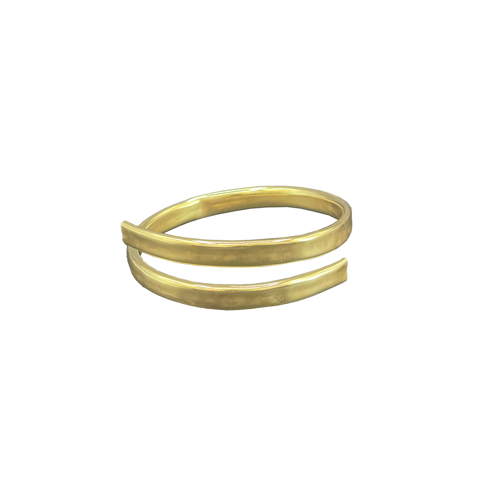 Hollow Brass bangle made in brooklyn