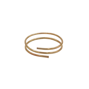 Hollow brass adjustable bangle