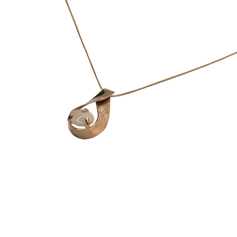 Australian Opal gold filled pendant made in Brooklyn made in USA