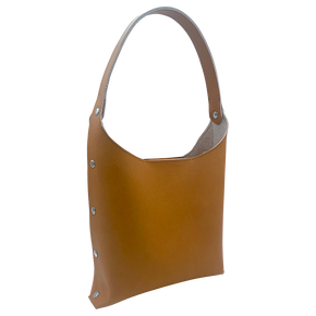 Leather Bucket Bag with Rivets