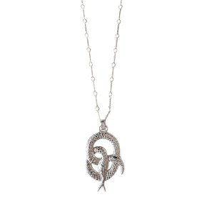 Serpentine Necklace - Sterling Silver