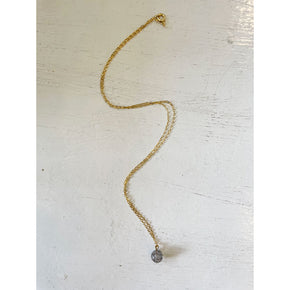 Tourmalinated Quartz Solitaire Necklace
