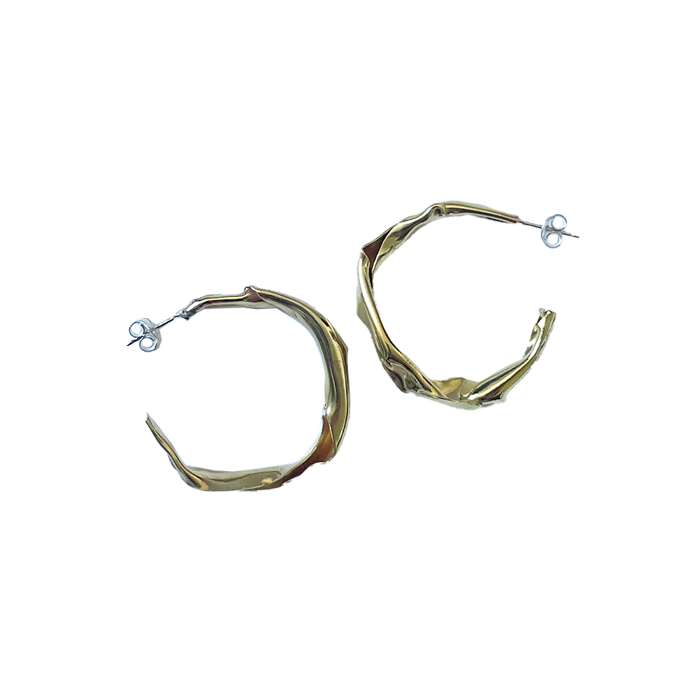 Twisted Brass Hoops