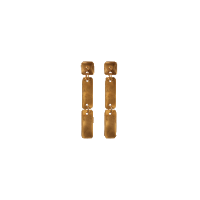 XL Dangle Brass Rivet Earrings