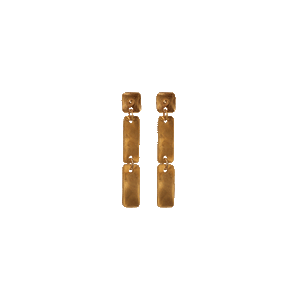 XL Dangle Brass Rivet Earrings