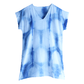 Itajime V-Neck Silk Dress