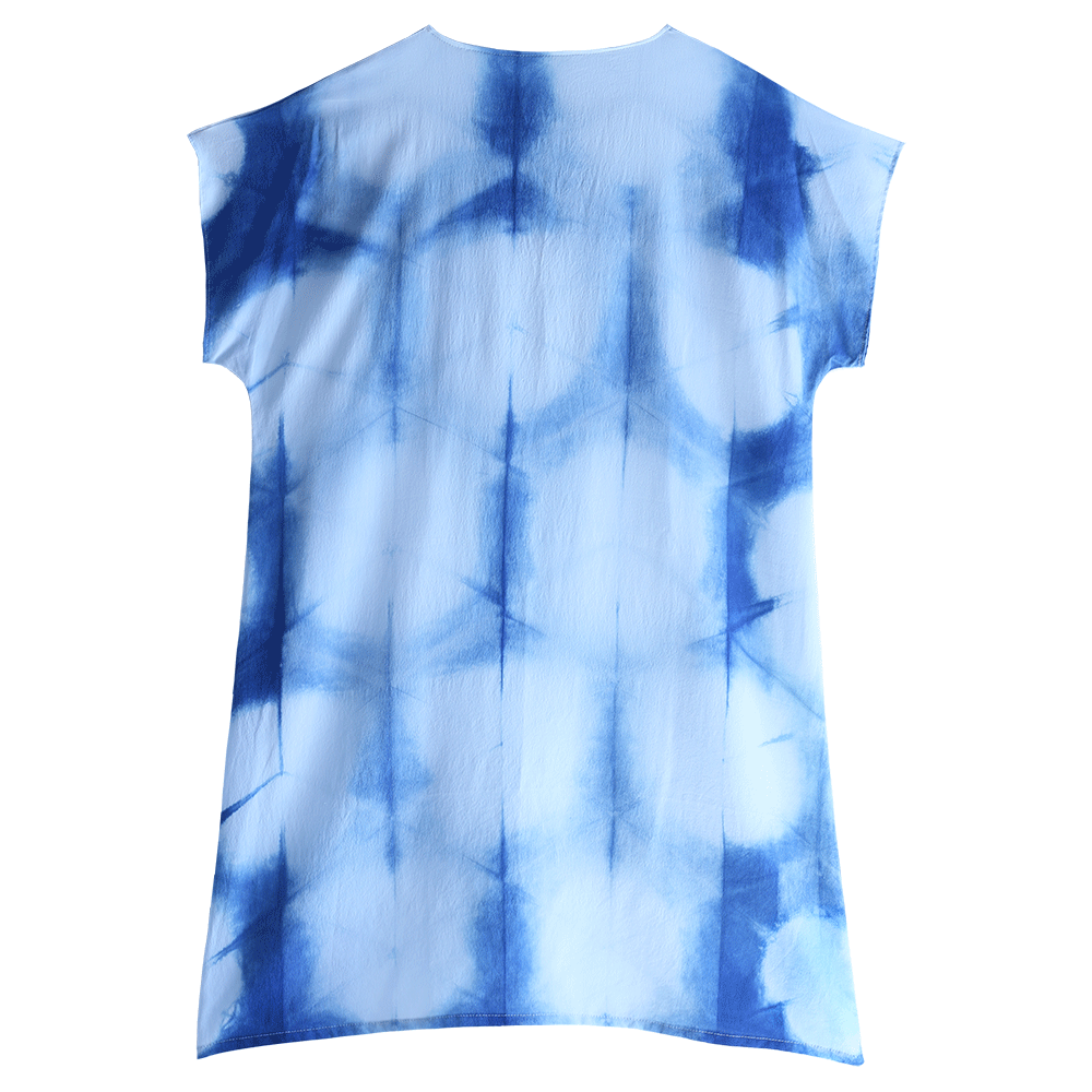 Itajime V-Neck Silk Dress