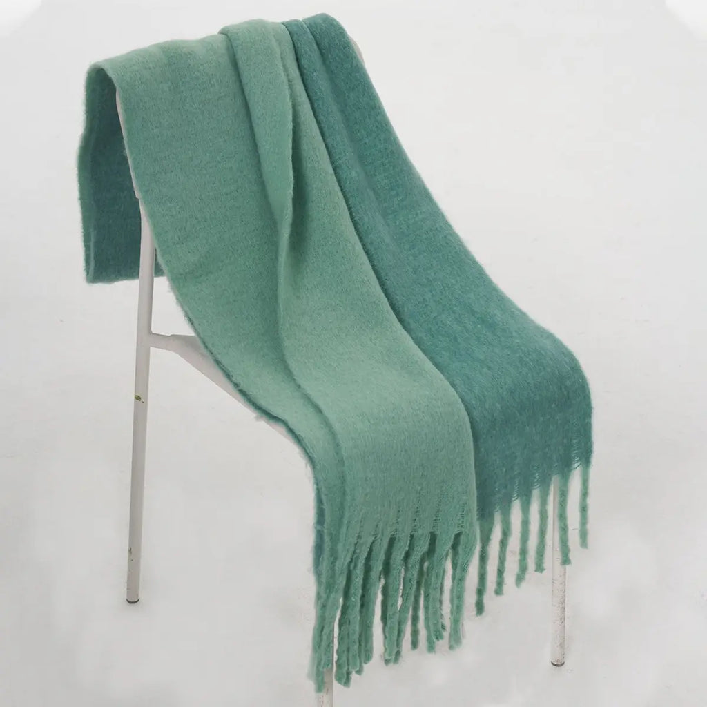 Mohair Green Scarf