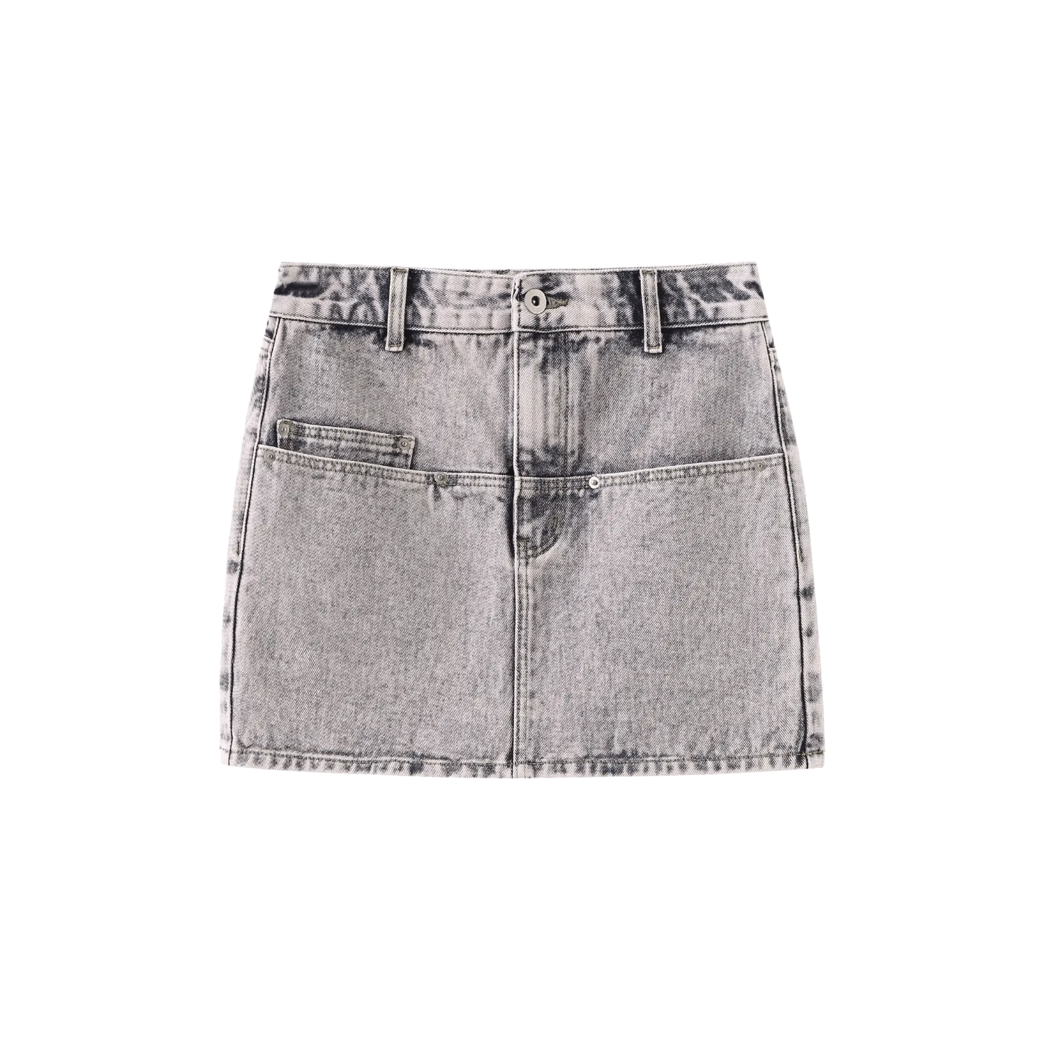 Acid Wash Denim Mini Skirt