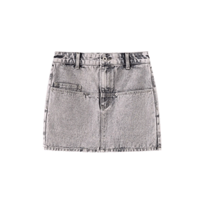 Acid Wash Denim Mini Skirt
