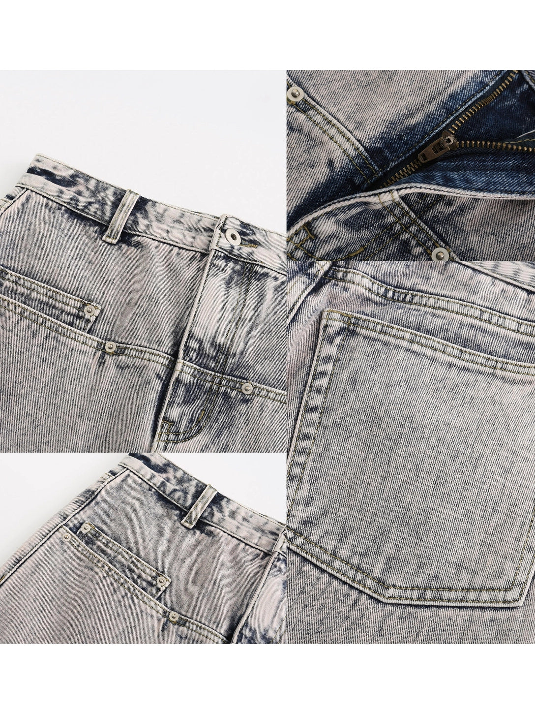 Acid Wash Denim Mini Skirt