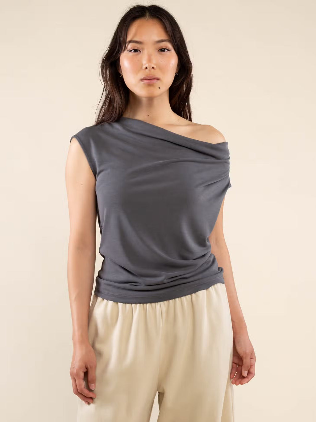 Sato Cupro Cowl Neck Top