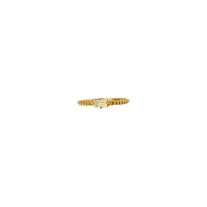Brass Decorated Prong Stone Ring
