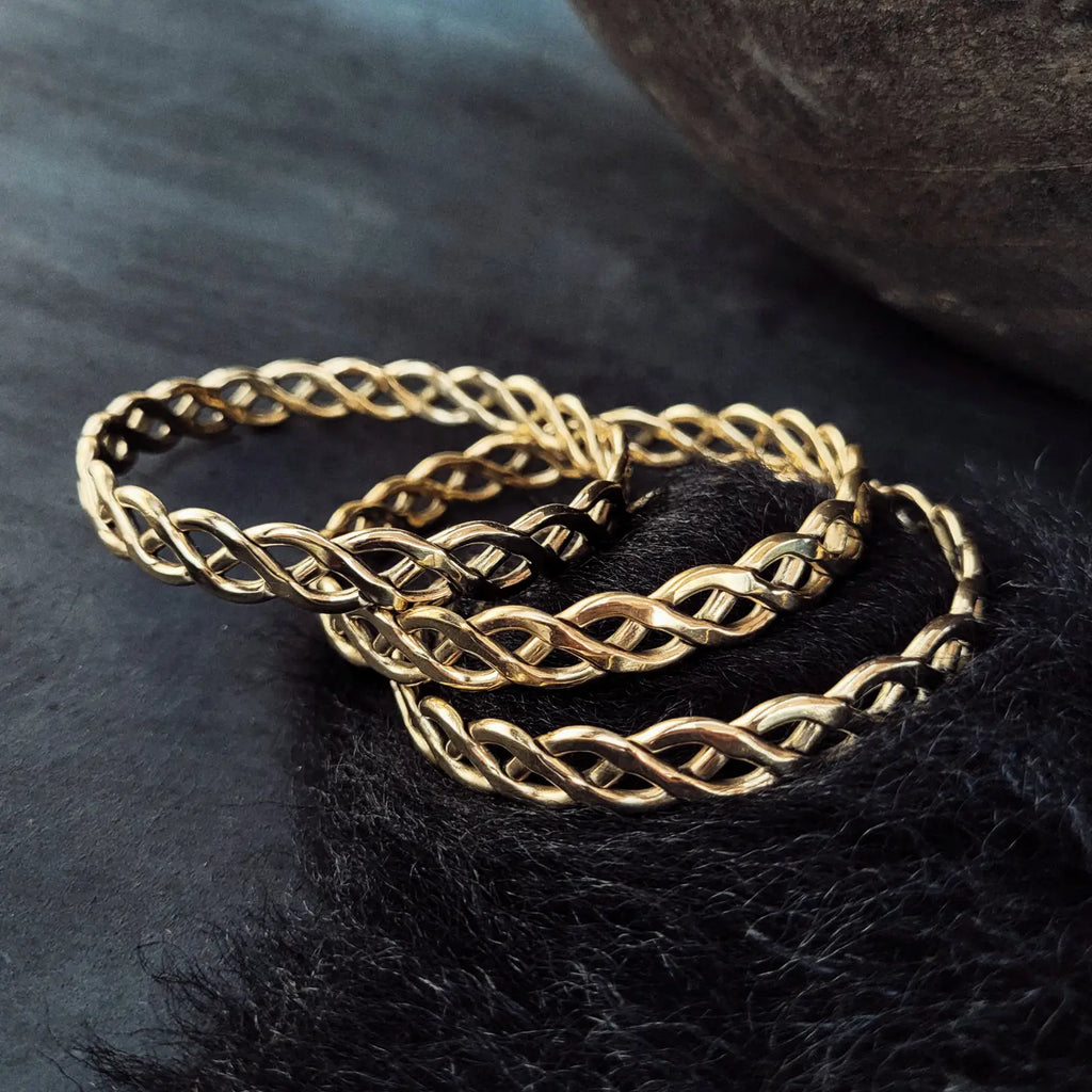 Brass Braided Bangle