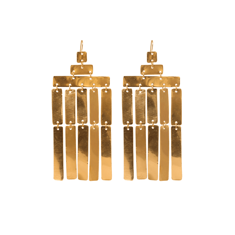 brass chandelier earrings