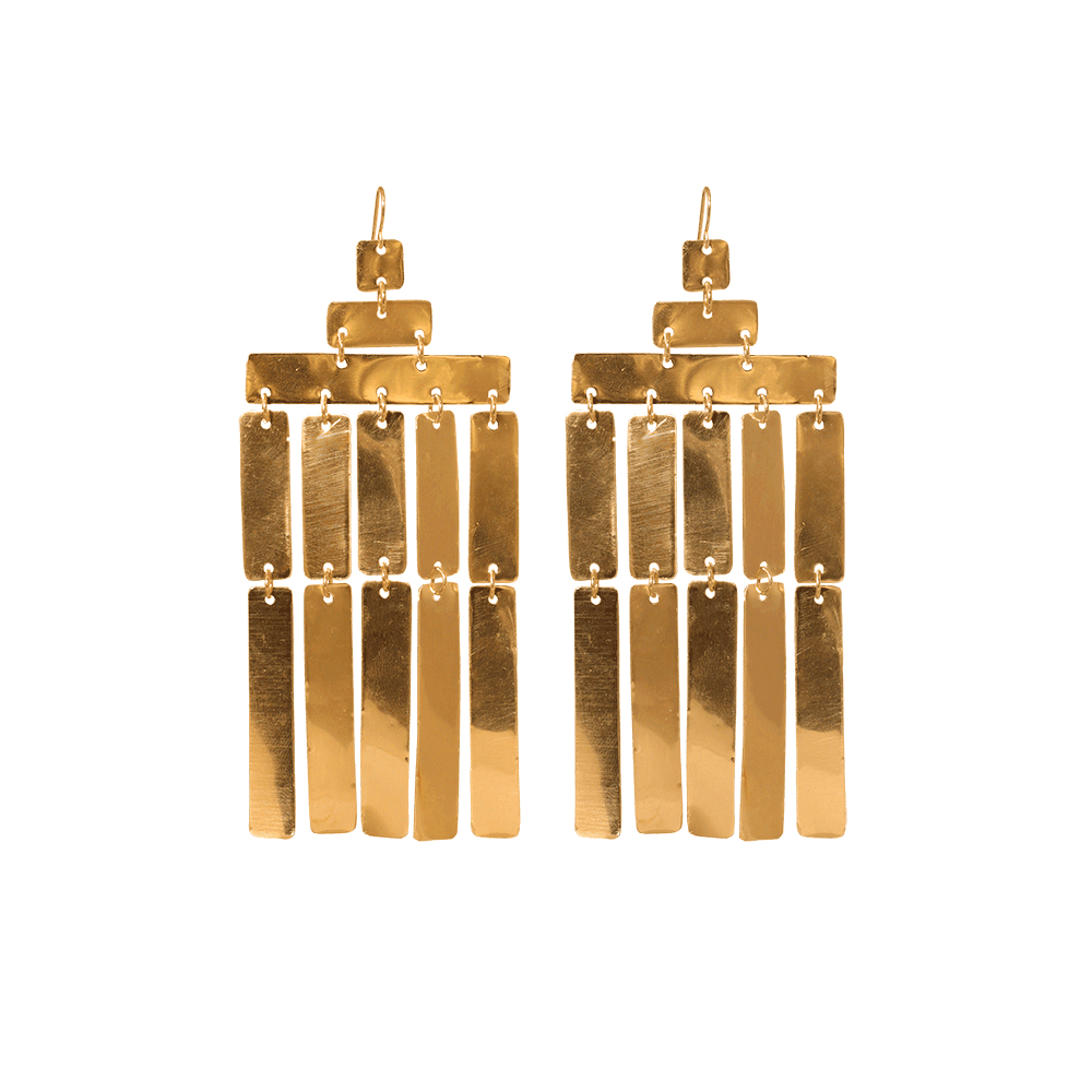 Brass Chandelier Earrings
