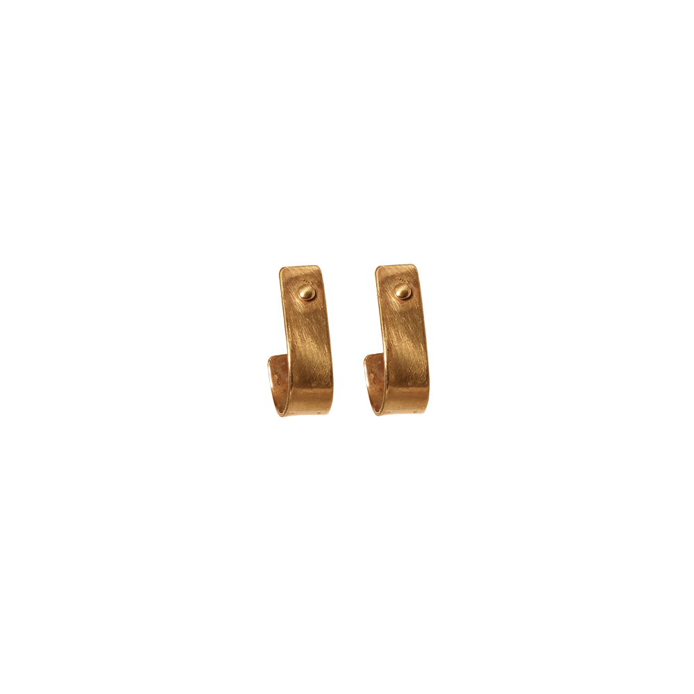 Brass Rivet Earrings