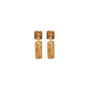 Dangle Brass Rivet Earrings