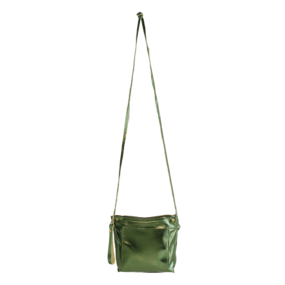 Diana Crossbody Bag in Metallic Olive