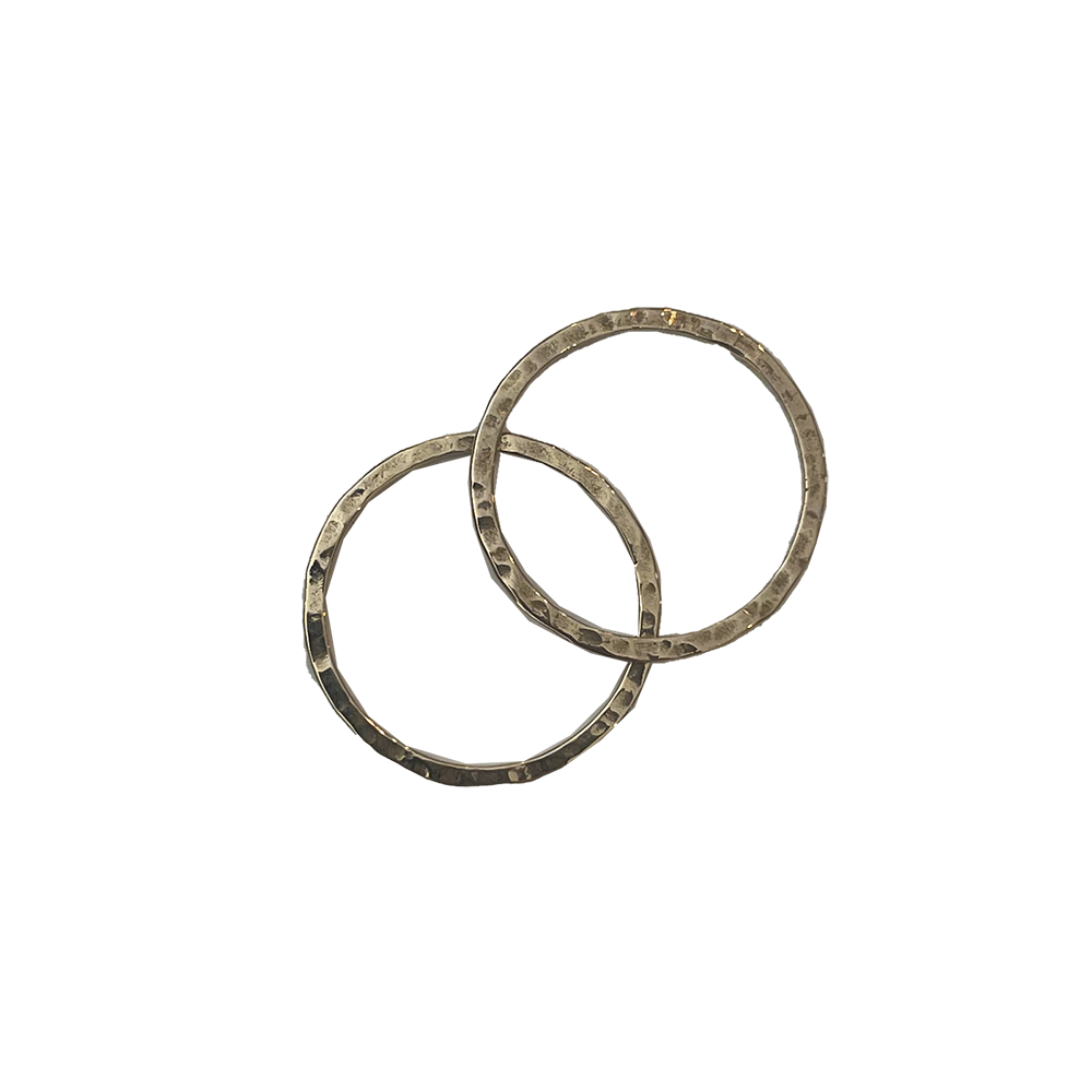 Hammer Finish Stacking Rings