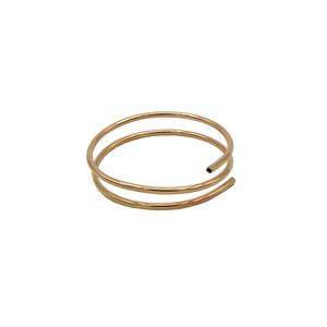 Hollow brass adjustable bangle