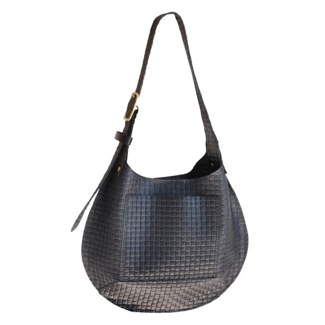Leather Woven Hobo Bag