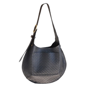 Leather Woven Hobo Bag