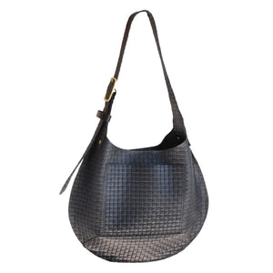 Leather Woven Hobo Bag