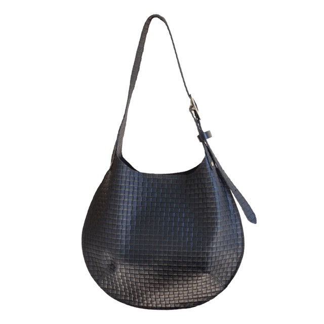 Leather Woven Hobo Bag