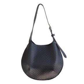 Leather Woven Hobo Bag