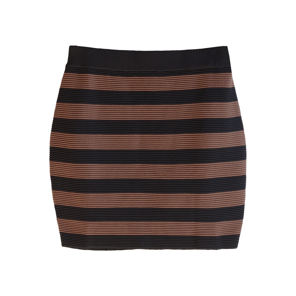 Rib Knit Mini Skirt