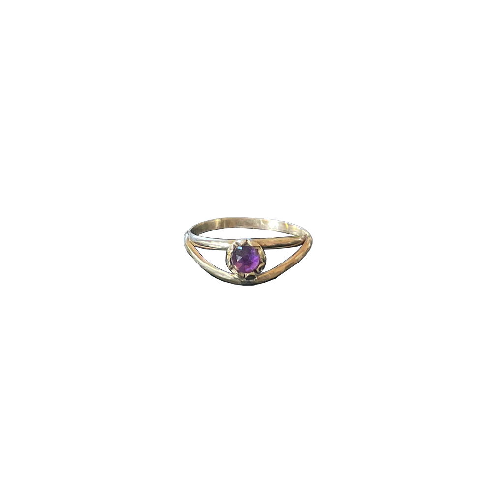Sterling silver amethyst stacking ring