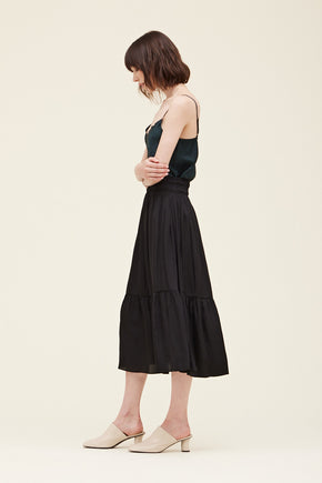 Satin Midi Skirt