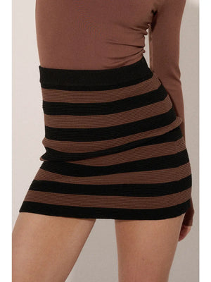 Rib Knit Mini Skirt