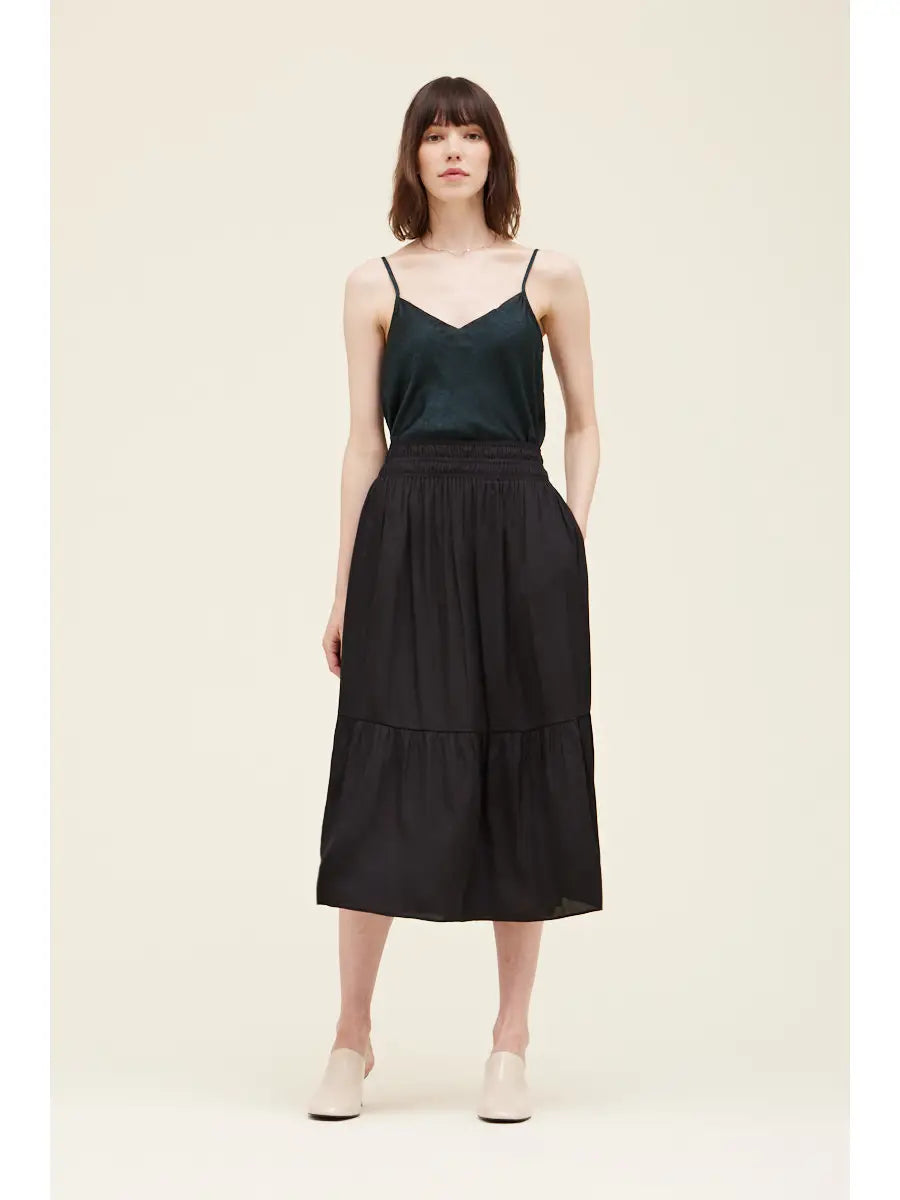 Satin Midi Skirt