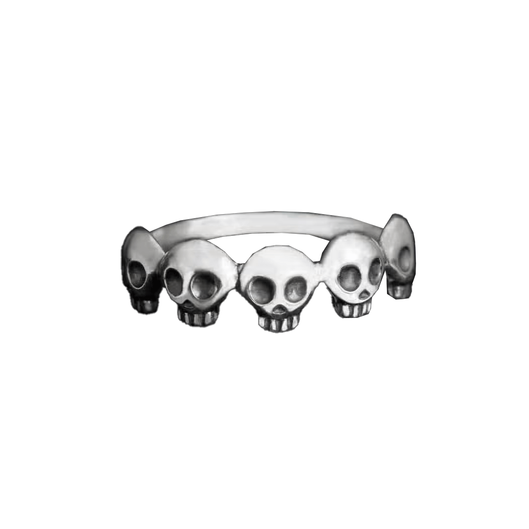 5 Skull Ring