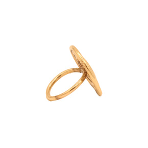 Brass spiral statement ring