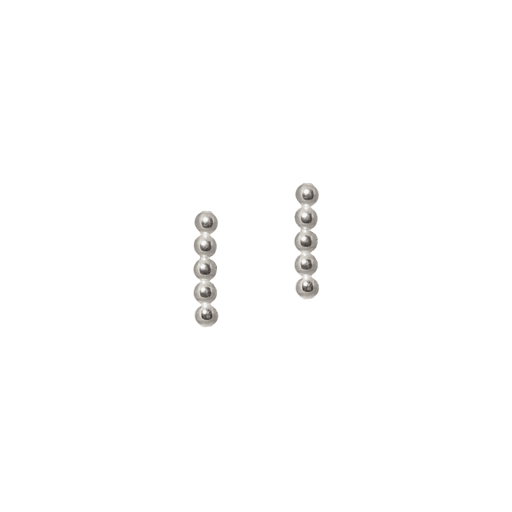 beaded bar stud earrings