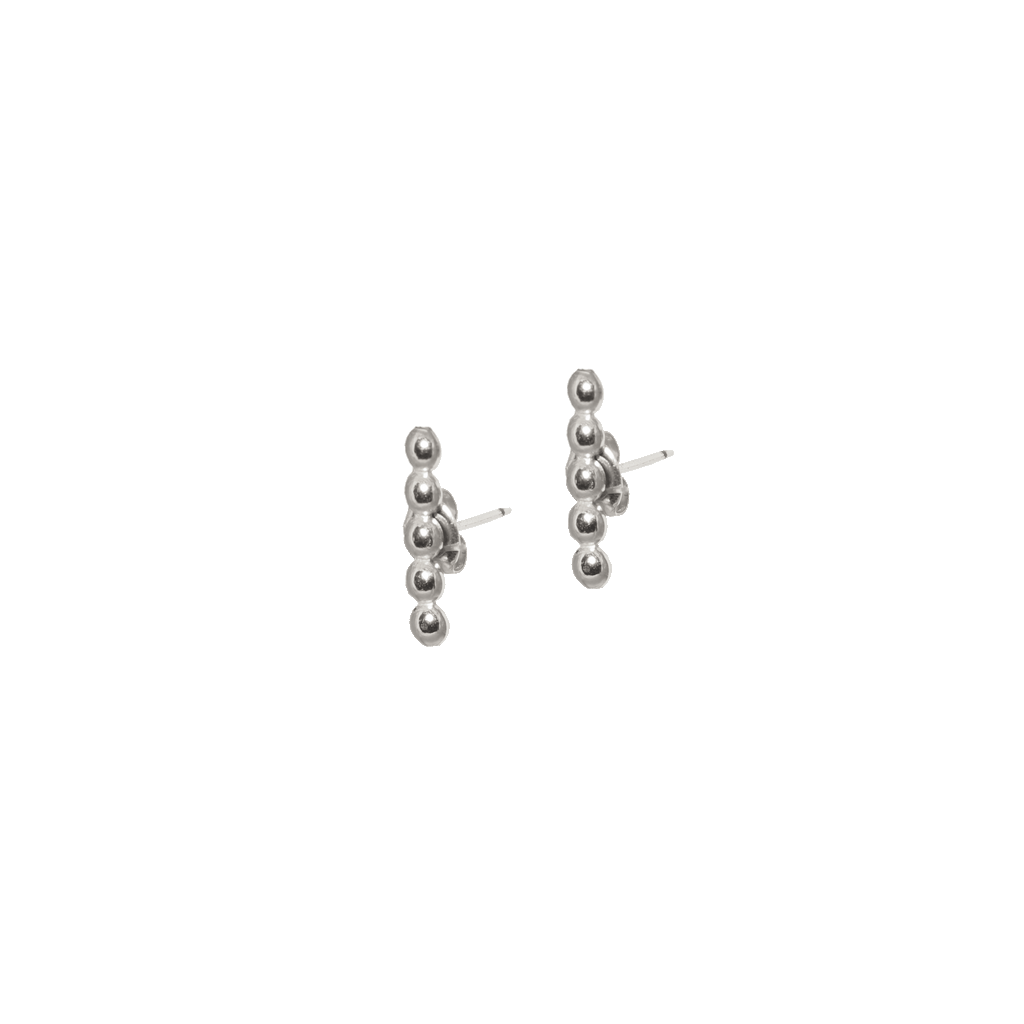 beaded bar stud earrings