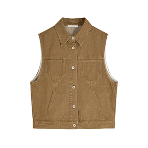 Button Down Denim Vest