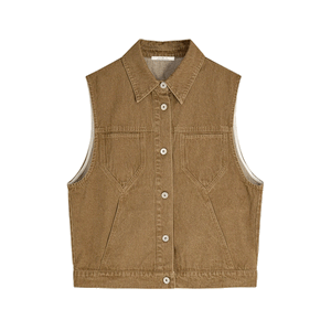 Button Down Denim Vest