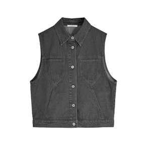 Button Down Denim Vest
