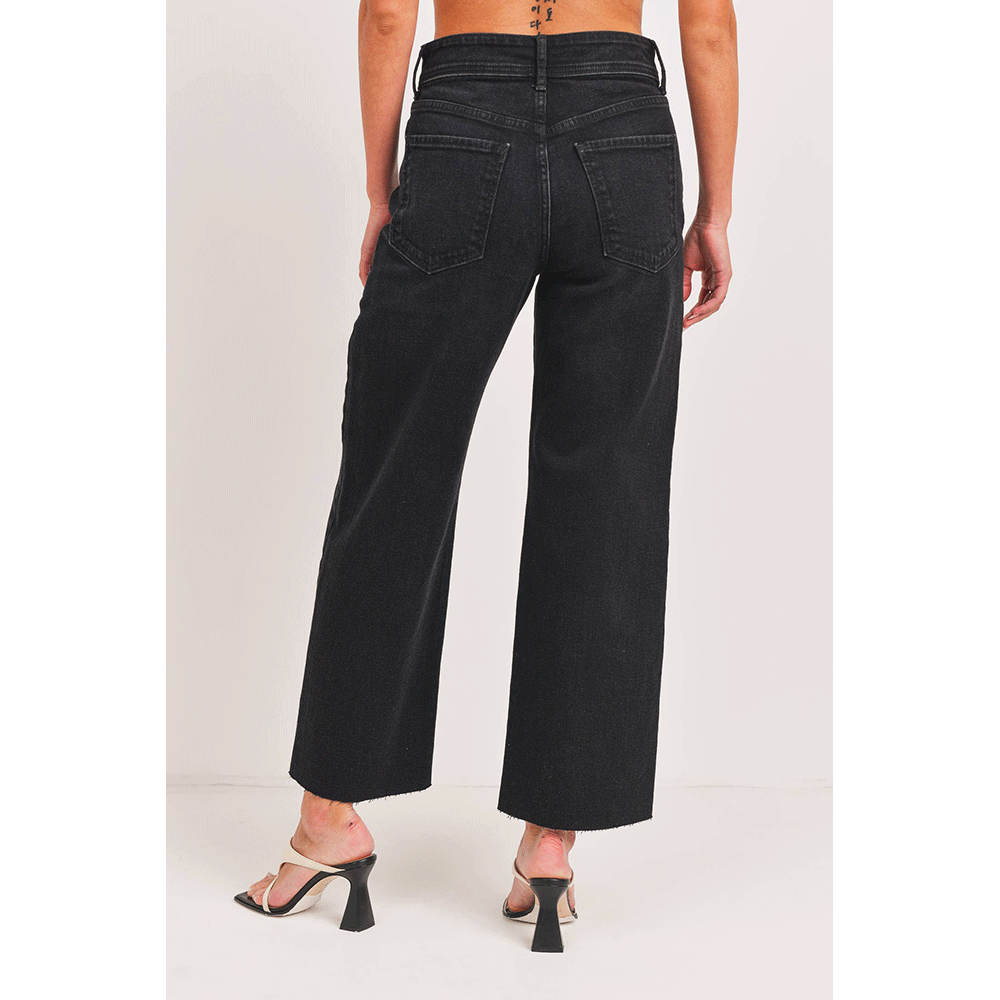 High Rise Utility Wide Leg Jeans